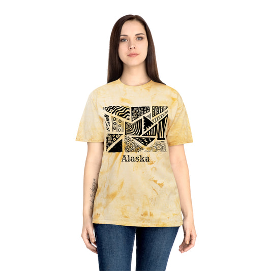 Hand Drawn Alaska Color Blast T-Shirt